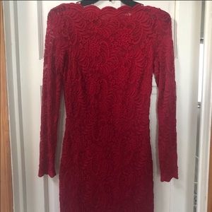 Bebe red lace dress